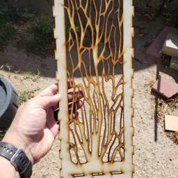 Custom Wood Led Lamp. Gift Bright Multi Color Laser Engraved With Remote Control Birch Birthday Anniversary - thumbnail 2