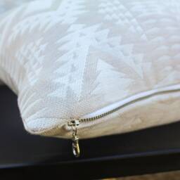 River Tonal Sand Outdoor Pillow Cover, Tan All Weather Cover - Made To Order - thumbnail 3