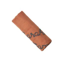 Personalized Hand-Lettered Baby Swaddle - Custom Embroidered Newborn Blanket - thumbnail 2