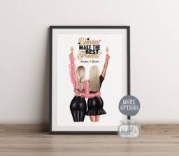 Friends Personalised Gift, Best Friend Poster, Wall Art, Birthday Gift - thumbnail 1