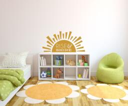 Rise & Shine Quote - Wall Decal Custom Vinyl Art Stickers - thumbnail 1