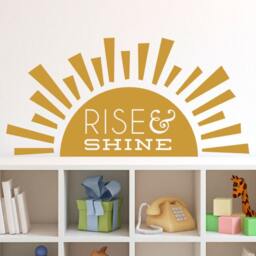 Rise & Shine Quote - Wall Decal Custom Vinyl Art Stickers - thumbnail 2