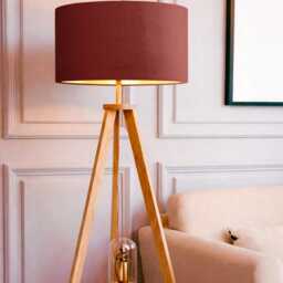 New Luxury Make By Order Dark Terracotta Velvet Upholstery Lamp Shade & Pendant Light With Metallic Lining Suitable For All Purpos - thumbnail 2