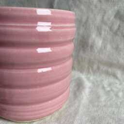 Candy Floss Pink Bubble Ceramic Planter, Handmade Glazed, Cream Plant Pot, Large Pink Vessel, Unique British Gift, Handcrafted Pots - thumbnail 3