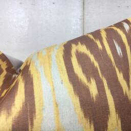 Handwoven Silk Ikat Pillow Cover, Decorative Cushion - 16x16 - thumbnail 3