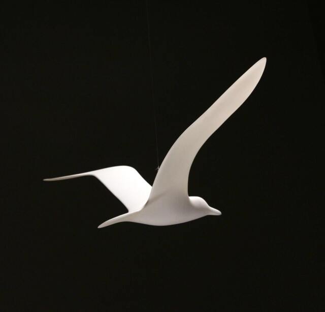 Seagull Mobile Outdoors By John Perry Upwing Soaring Style 14 Inch Wingspan Sculpture. Signed - image 1
