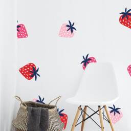 Strawberry Wall Decals Removable Fruit Stickers, Kids Bedroom Decor - thumbnail 3