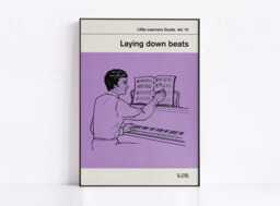 Laying Down Beats Music Poster Retro Mid Century Modern Art Print - thumbnail 1