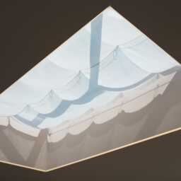 Skylight, Rooflight, Lantern Retractable Curtain in 100% Cotton Muslin - thumbnail 2