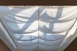 Skylight, Rooflight, Lantern Retractable Curtain in 100% Cotton Muslin - thumbnail 1