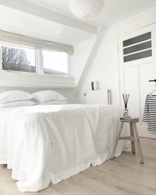 White Linen Bedspread - Soft Washed Quilts, King Size Couch Cover - image 1