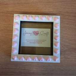 Pink Heart Cabochons Square Photo Frame 4 X Inches - thumbnail 2