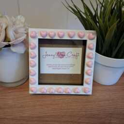 Pink Heart Cabochons Square Photo Frame 4 X Inches - thumbnail 3