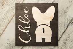 Personalized French Bulldog Hook Sign With Pet Name, Dog Leash Holder For Birthday Christmas Gift - thumbnail 1