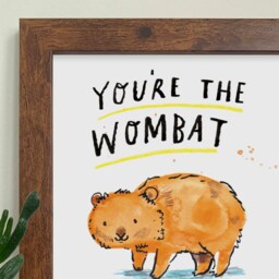 Wombat Nursery Art Print - You're The I Want - thumbnail 2