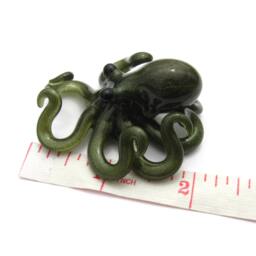 Small Glass Octopus Pendant Emerald Shimmer - thumbnail 3