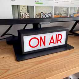 On Air Light Box - Desk Lamp, Usb Powered Led Sign, Gaming Streamer Light, Podcast Studio Decor, Home Office Sign - thumbnail 4