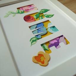 Home Floral 3D Paper Roses Framed Artwork, Home Decor, Housewarming Gift - thumbnail 2