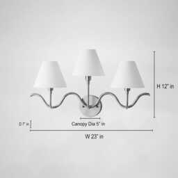 Wall Light - Bold Red Three Arm Designer Sconce, Modern Curved Luxury Lighting Fixture For Statement Bedroom & Living Space Decor - thumbnail 4