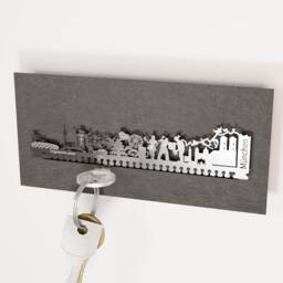 Munich Skyline Key Rack - Bavarian Souvenir Gift - thumbnail 2