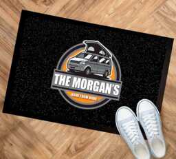Personalised Campervan Door Mat Pop Top Orange In-Door 60 X 40 cm V101 - thumbnail 1