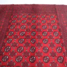 Afghanistan Traditional Handmade Wool Weave Rug, Bukhara Design Circle Floral Huge Area Rug, Entrance Welcome Flooring Rug 6.6x9.9 Ft - thumbnail 3