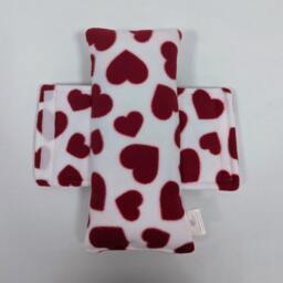 Soft Cuddle Red & White Heart Pillow Mastectomy + Seatbelt Surgery Chest Recovery Breast Cancer Cushion - thumbnail 4
