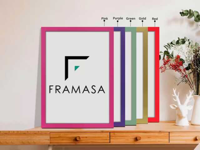 A1, A2, A3, A4, A5, Modern Rainbow Colors Photo Frame Black White Green Red Picture Frames Wall Art Home Decor Best Friend Gifts - image 1