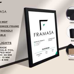 A1, A2, A3, A4, A5, Modern Rainbow Colors Photo Frame Black White Green Red Picture Frames Wall Art Home Decor Best Friend Gifts - thumbnail 2