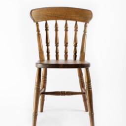 Farmhouse Country Style Spindle Back Kitchen Dining Chair, Wooden Natural Oak Or Farrow & Ball Painted, Rustic Chairs, Chairs - thumbnail 2
