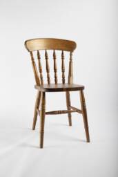 Farmhouse Country Style Spindle Back Kitchen Dining Chair, Wooden Natural Oak Or Farrow & Ball Painted, Rustic Chairs, Chairs - thumbnail 1