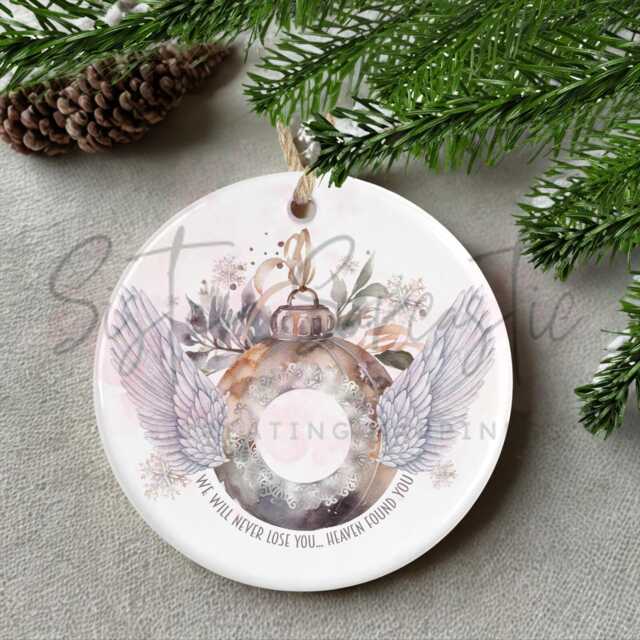 Personalised Christmas Decoration - Memory Heaven Bauble Custom Gift Stocking Filler Eve Box