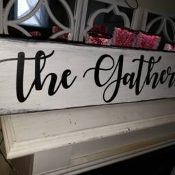 The Gathering Place Wood Sign Distressed Rustic Extra Large Wall Hanging Primitive Farmhouse Decor Gather Kitchen Decoration Family - thumbnail 3