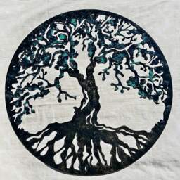 Rustic Metal Tree Of Life Wall Art Patina Finish, 18.5 - thumbnail 2