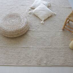 Large Beige Rug 200x300cm, Area Rug, Cotton Carpet, Living Room Bohemian Kids Farmhouse Decoration, Tapis - thumbnail 3