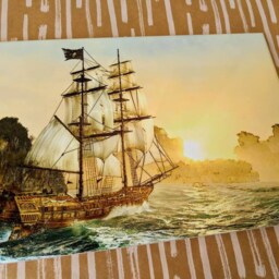 "Old Ship Ceramic Wall Art Tile, 8"" By 12" - thumbnail 3