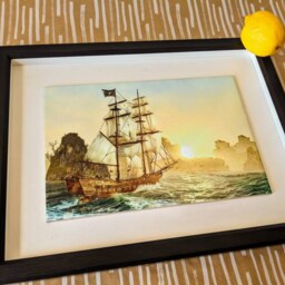 "Old Ship Ceramic Wall Art Tile, 8"" By 12" - thumbnail 4