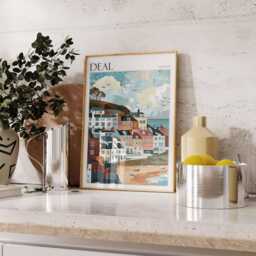 Deal England Travel Poster Coastal Seaside Wall Art - thumbnail 3