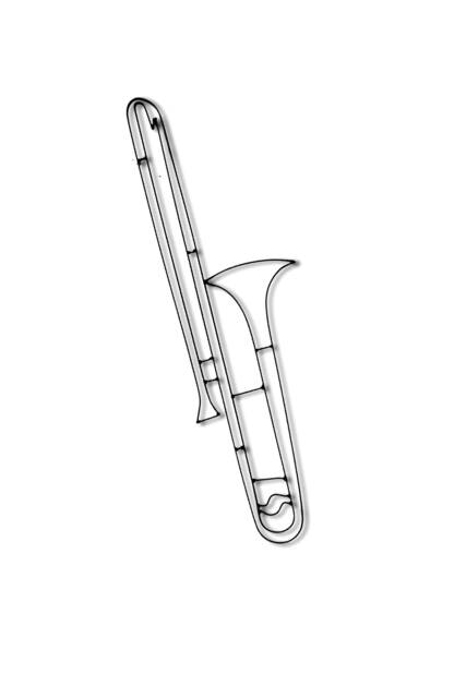 Trombone Musical Instrument Metal Wall D??cor & Sculpture - image 1