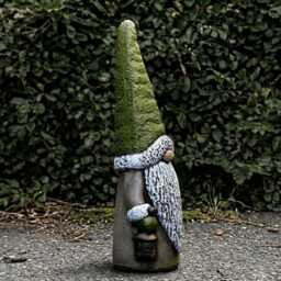 Outdoor Gnome Statue Concrete Pixie Sculpture Cement Figurine Garden & Home Ornament Gnome Lover Gift Scandinavian Decoration - thumbnail 2
