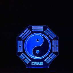 Personalised Yin Yang Led Night Light Custom Name Gift - thumbnail 4