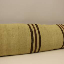 Vintage Kilim Pillow Cover, Wool Lumbar Cushion, Boho Throw - 12x48 - thumbnail 2