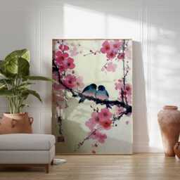 Cherry Blossom Poster, Sakura Wall Art, Japan Floral Print, Japanese Tree Decor, Nature Art Gift Print - thumbnail 3