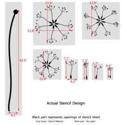 Dandelion Flower Stencils For Wall Art Diy Decor Just Like Wallpaper - thumbnail 3