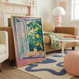 Open Window Henri Matisse Print, Style Fauvism Painting, Modern Exhibition, Mediterranean, Lemon Tree Lemonade Garden, Summer - thumbnail 2
