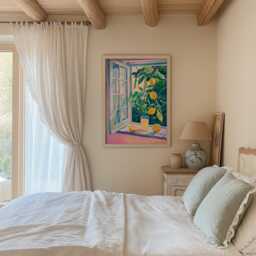 Open Window Henri Matisse Print, Style Fauvism Painting, Modern Exhibition, Mediterranean, Lemon Tree Lemonade Garden, Summer - thumbnail 3