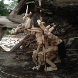 Fantasy Recycled Wood & Bone Figurine - Belock The Cave Dweller - thumbnail 4
