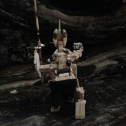 Fantasy Recycled Wood & Bone Figurine - Belock The Cave Dweller - thumbnail 3
