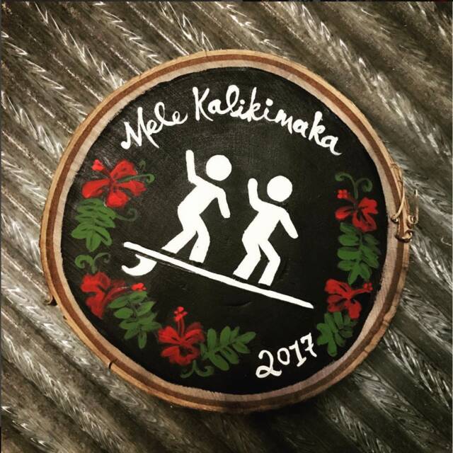 Surfing Christmas Ornament With Mele Kalikimaka - image 1