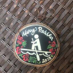 Surfing Christmas Ornament With Mele Kalikimaka - thumbnail 2